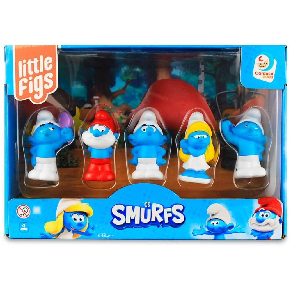 BONECO E PERSONAGEM SMURFS 6CM C/5 LITTLE FIGS CARDOSO TOYS (UNIDADE) - imagem 4