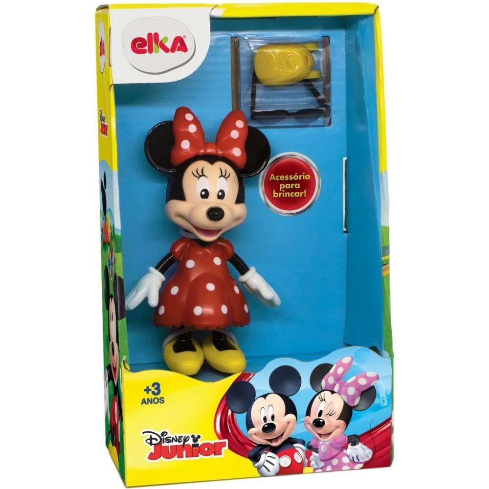 BONECO E PERSONAGEM MINNIE 13CM C/ACESSORIOS ELKA (UNIDADE) - imagem 2