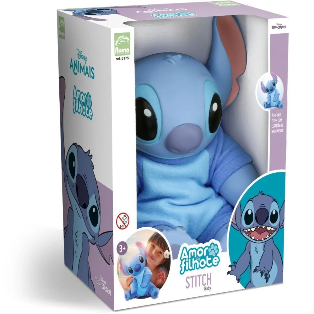 BONECO E PERSONAGEM STITCH AMOR DE FILHOTE 36CM ROMA (UNIDADE) - imagem 8
