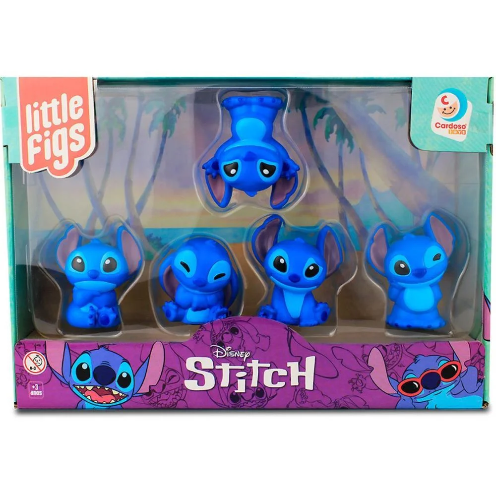 BONECO E PERSONAGEM STITCH 6CM COM 5 LITTLE FIGS CARDOSO TOYS (UNIDADE) - imagem 4
