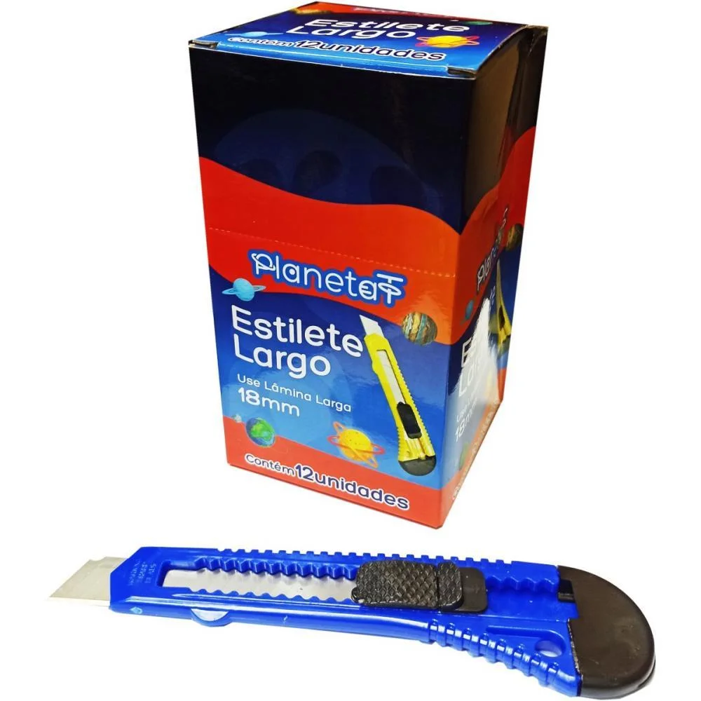 ESTILETE LARGO 18MM (S) C/EMBALAGEM INDIVIDUA V.M.P. (CX.C/12) - imagem 4