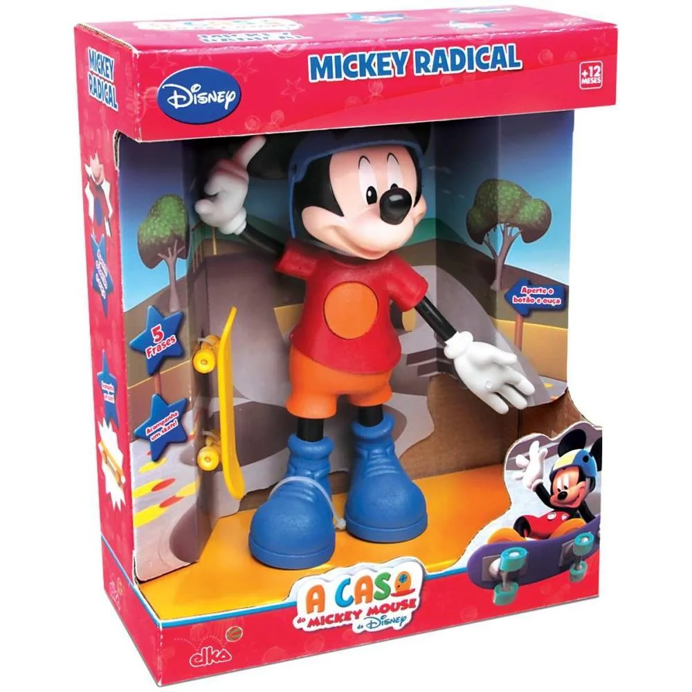 BONECO E PERSONAGEM MICKEY RADICAL C/SOM 31CM. ELKA (UNIDADE) - imagem 4