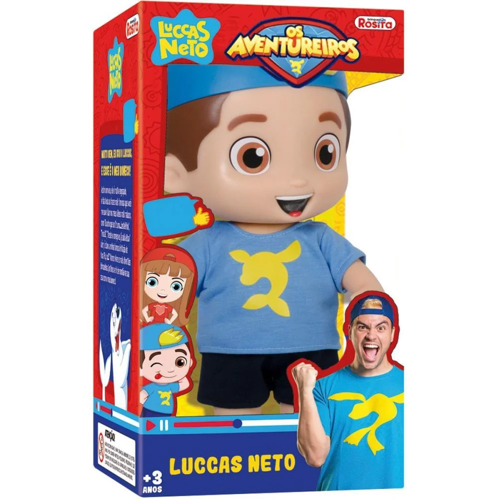 BONECO E PERSONAGEM LUCCAS NETO ARTICULADO 27CM BABY BRINK (UNIDADE) - imagem 4