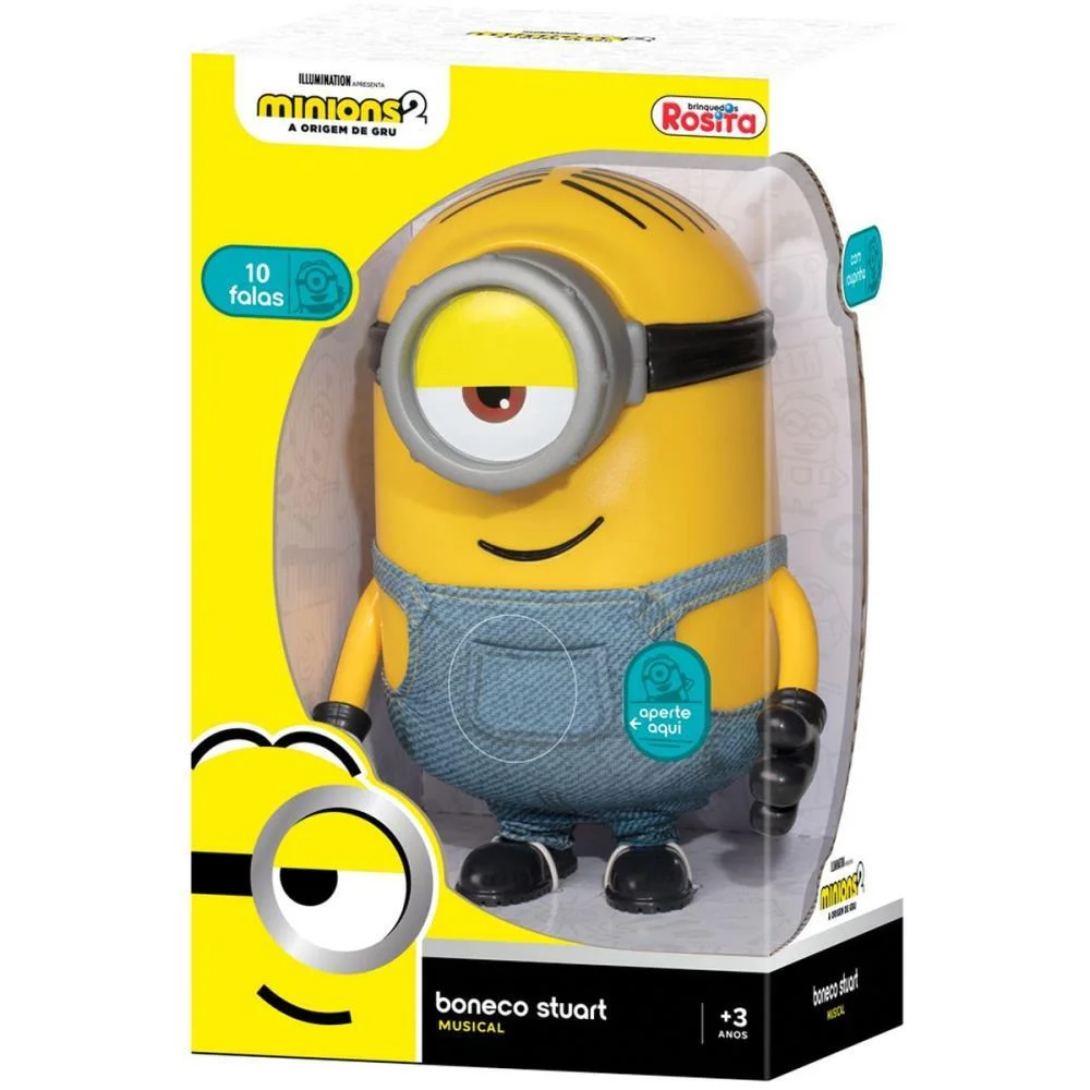 BONECO E PERSONAGEM MINIONS STUART 25CM 10 FRASES BABY BRINK (UNIDADE) - imagem 4