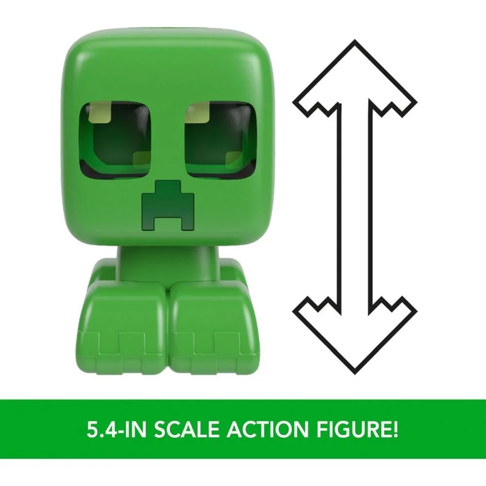 BONECO E PERSONAGEM MINECRAFT CREEPER SOM E LUZ MATTEL (UNIDADE) - imagem 5