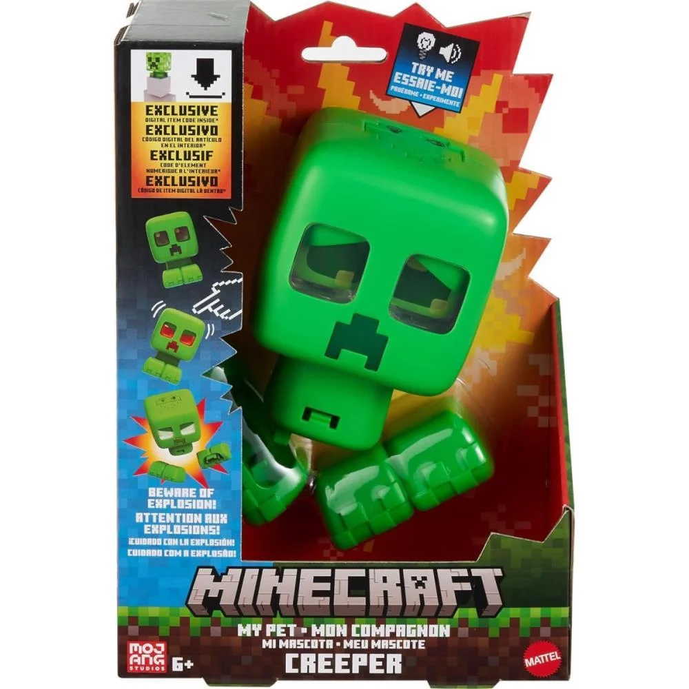 BONECO E PERSONAGEM MINECRAFT CREEPER SOM E LUZ MATTEL (UNIDADE) - imagem 8