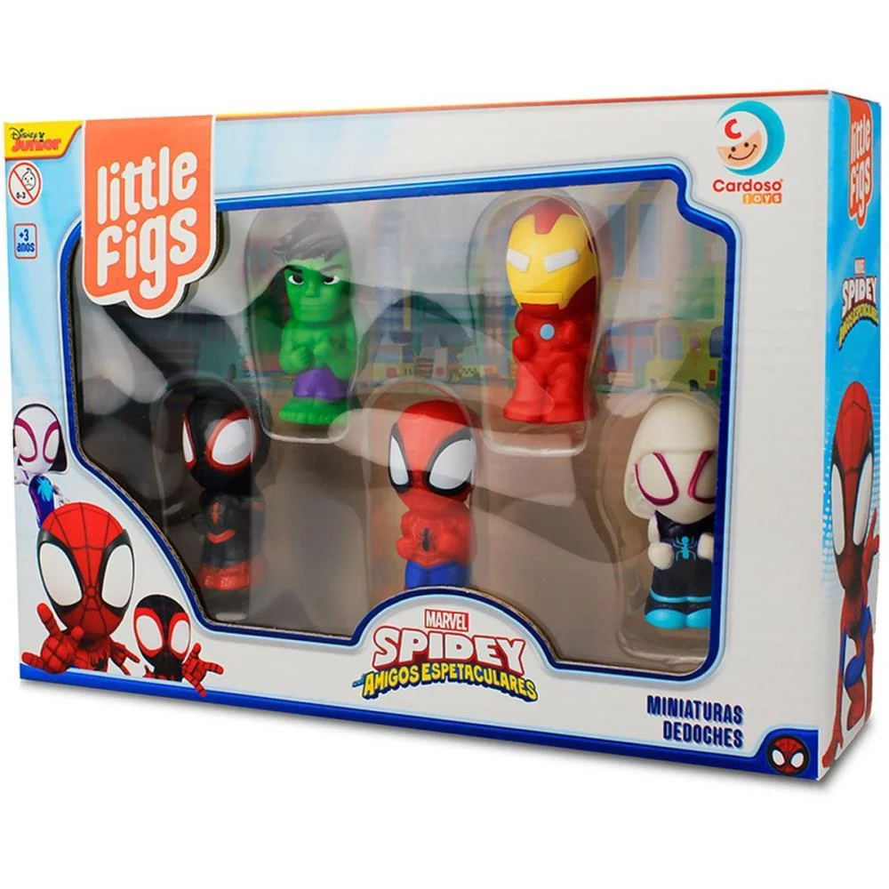 BONECO E PERSONAGEM MARVEL SPIDEY 6CM C/5 FIGS CARDOSO TOYS (UNIDADE) - imagem 4