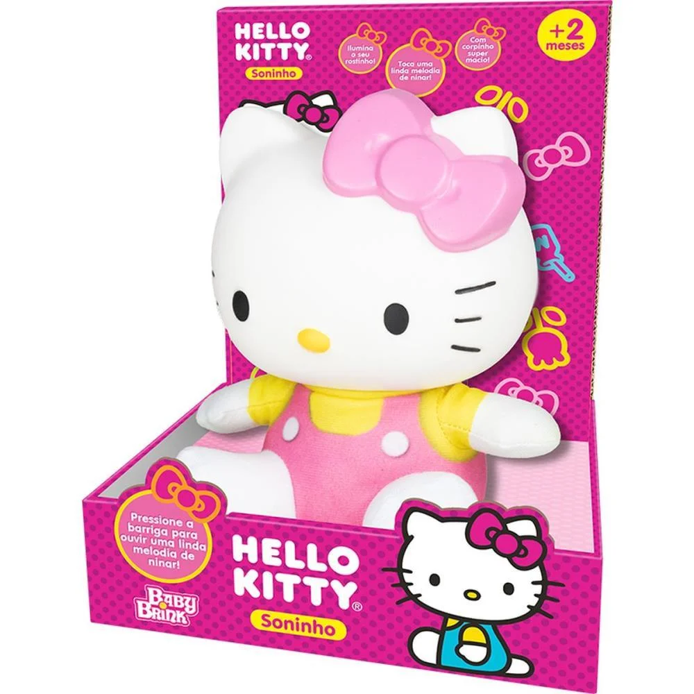 BONECO E PERSONAGEM HELLO KITTY 20CM C/LUZ E SOM BABY BRINK (UNIDADE) - imagem 4