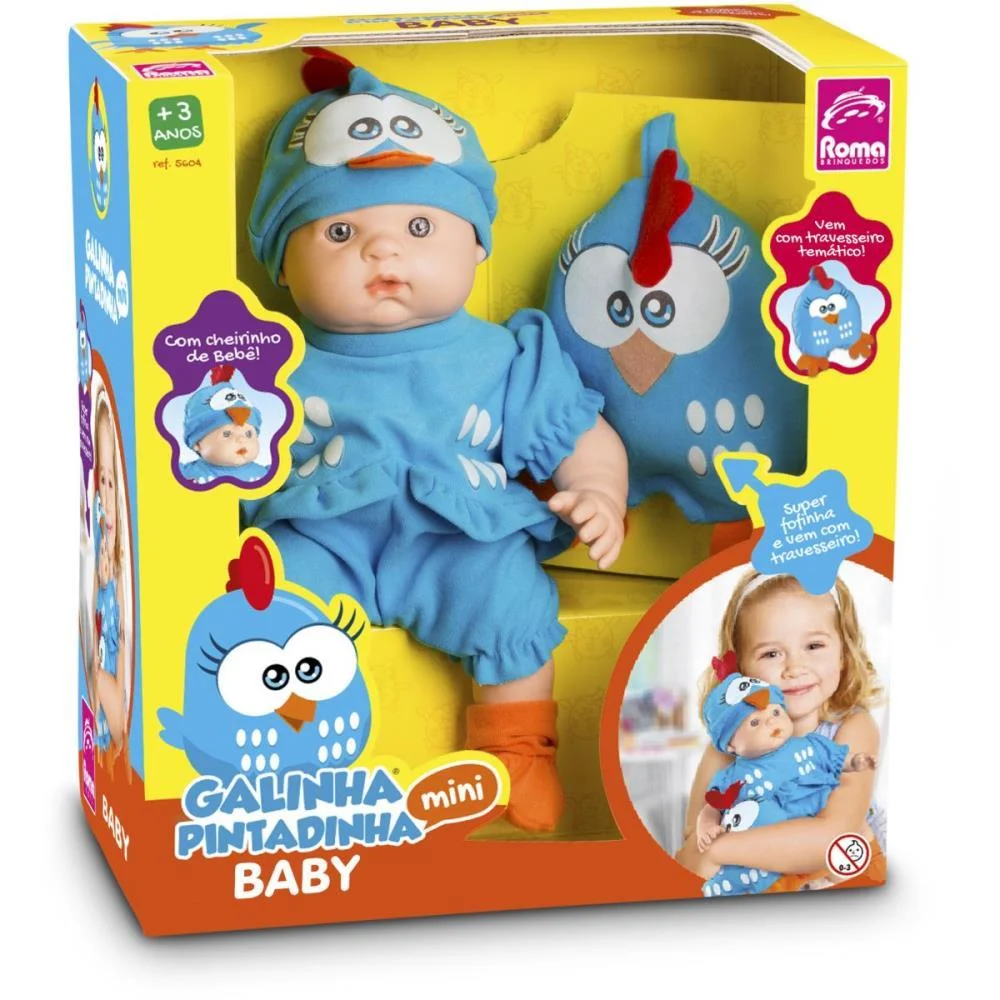 BONECO E PERSONAGEM GALINHA PINTADINHA MEU BEBE ROMA (UNIDADE) - imagem 6