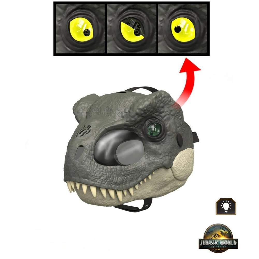 BONECO E PERSONAGEM JW REBIRTH MÁSCARA LUXO T-REX MATTEL (UNIDADE) - imagem 4