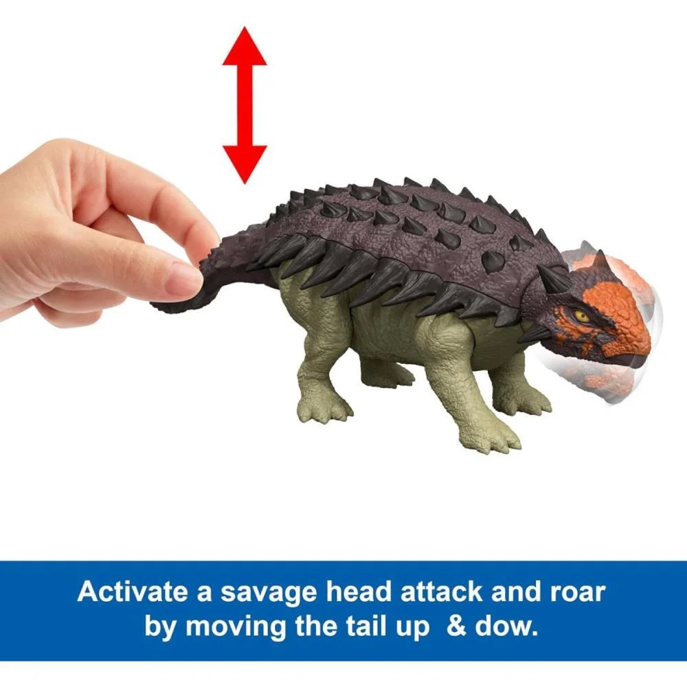 BONECO E PERSONAGEM JURASSIC WORLD EUOPLOCEPHALUS MATTEL (UNIDADE) - imagem 8