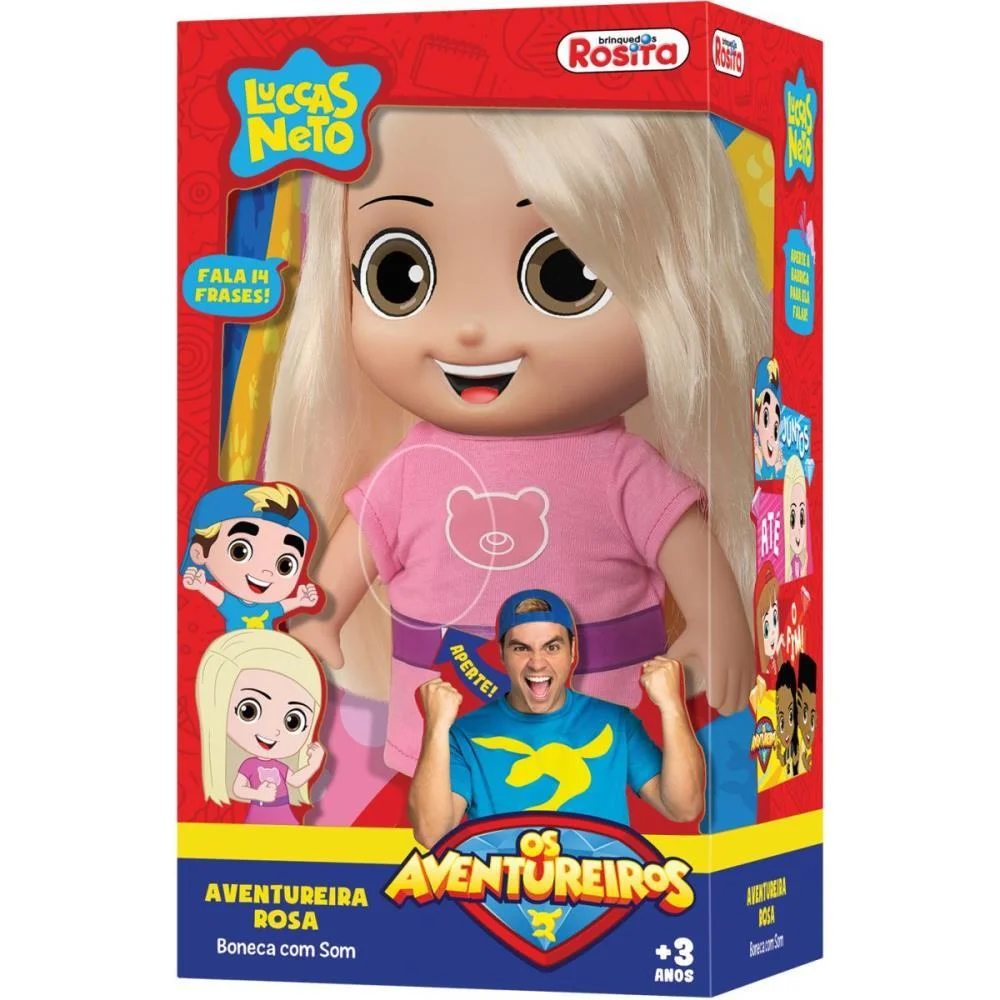 BONECO E PERSONAGEM AVENTUREIRA ROSA 14 FRASES 27C BABY BRINK (UNIDADE) - imagem 3