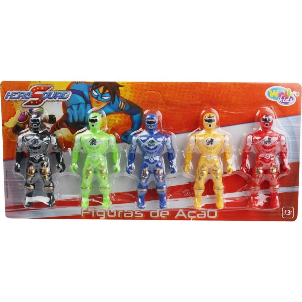 BONECO E PERSONAGEM HERO SQUAD 5 PCS WELLMIX (UNIDADE) - imagem 3