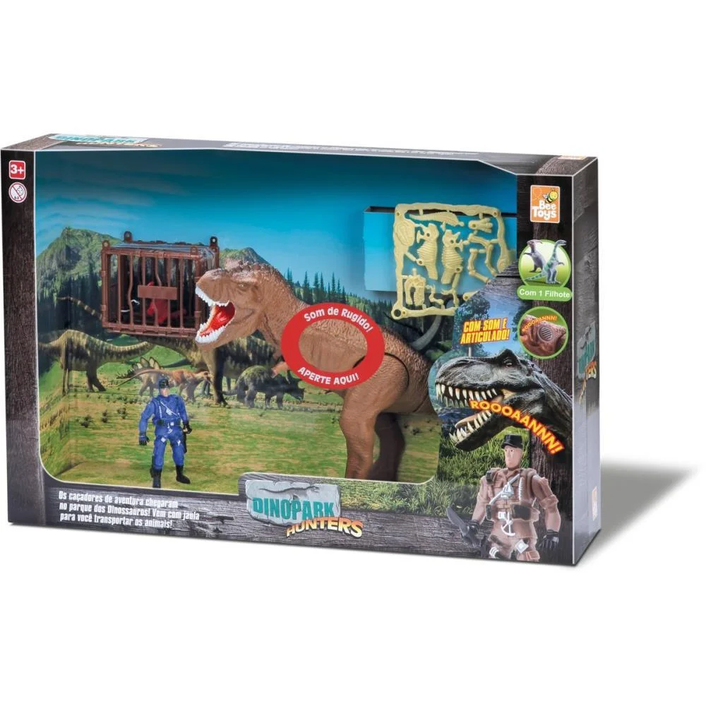 DINOSSAURO DINO C/SOM/ARTICULADO+BONECO BEE TOYS (UNIDADE) - imagem 8