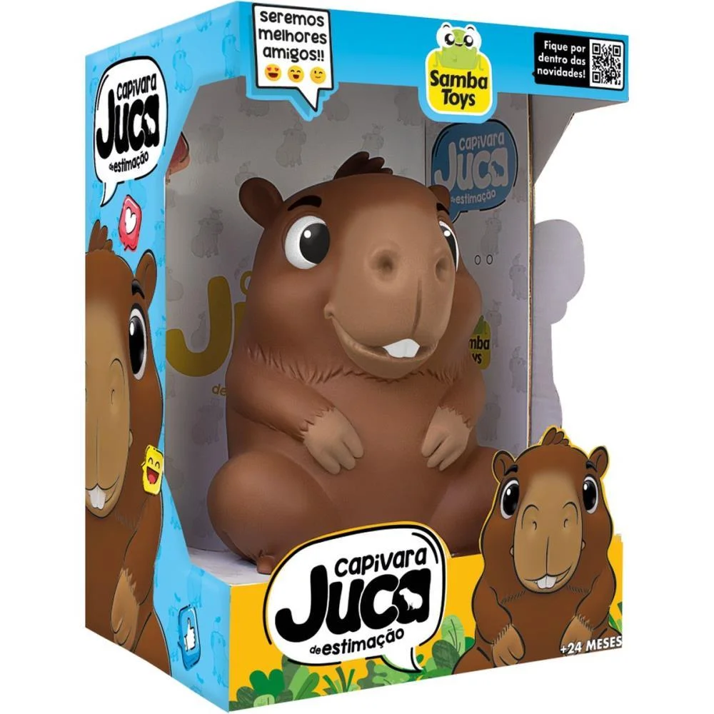BONECO E PERSONAGEM CAPIVARA JUCA VINIL 16CM SAMBA TOYS (UNIDADE) - imagem 3