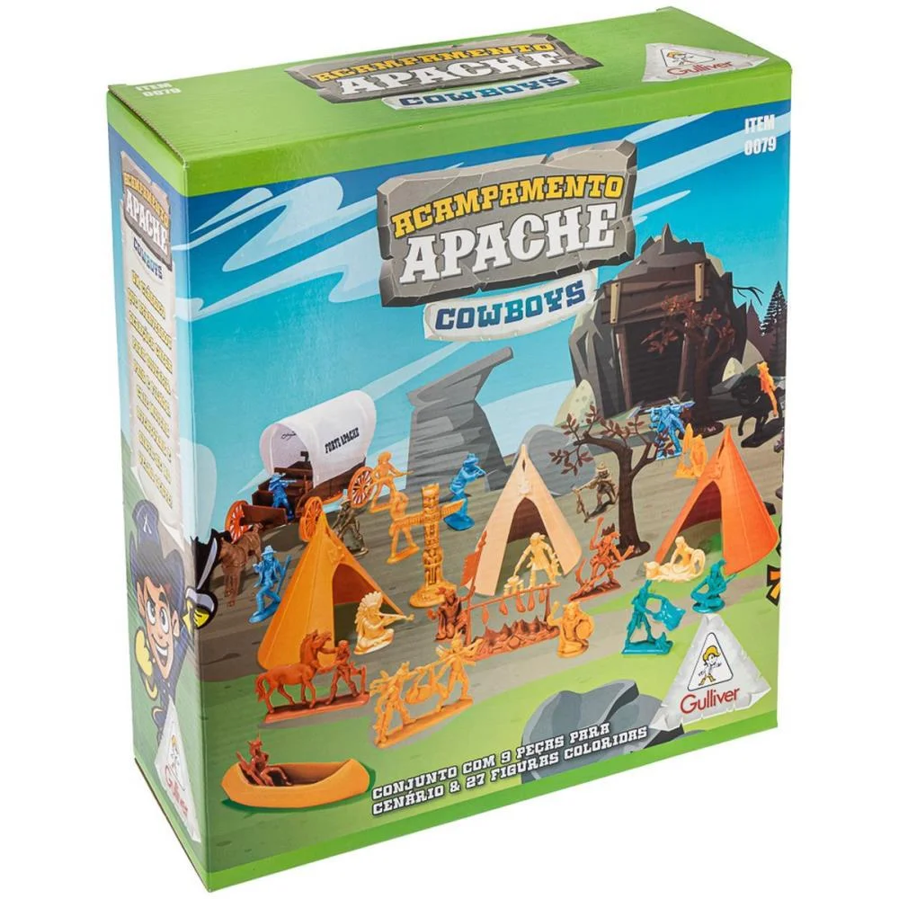 MINIATURA COLECIONAVEL ACAMPAMENTO APACHE/COWBOYS GULLIVER (UNIDADE) - imagem 5