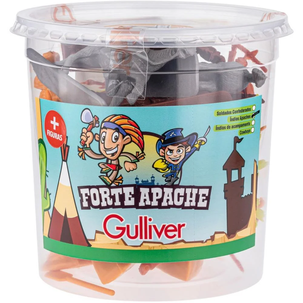 MINIATURA COLECIONAVEL FORTE APACHE INDIOS PLAYSET GULLIVER (BALDE) - imagem 3