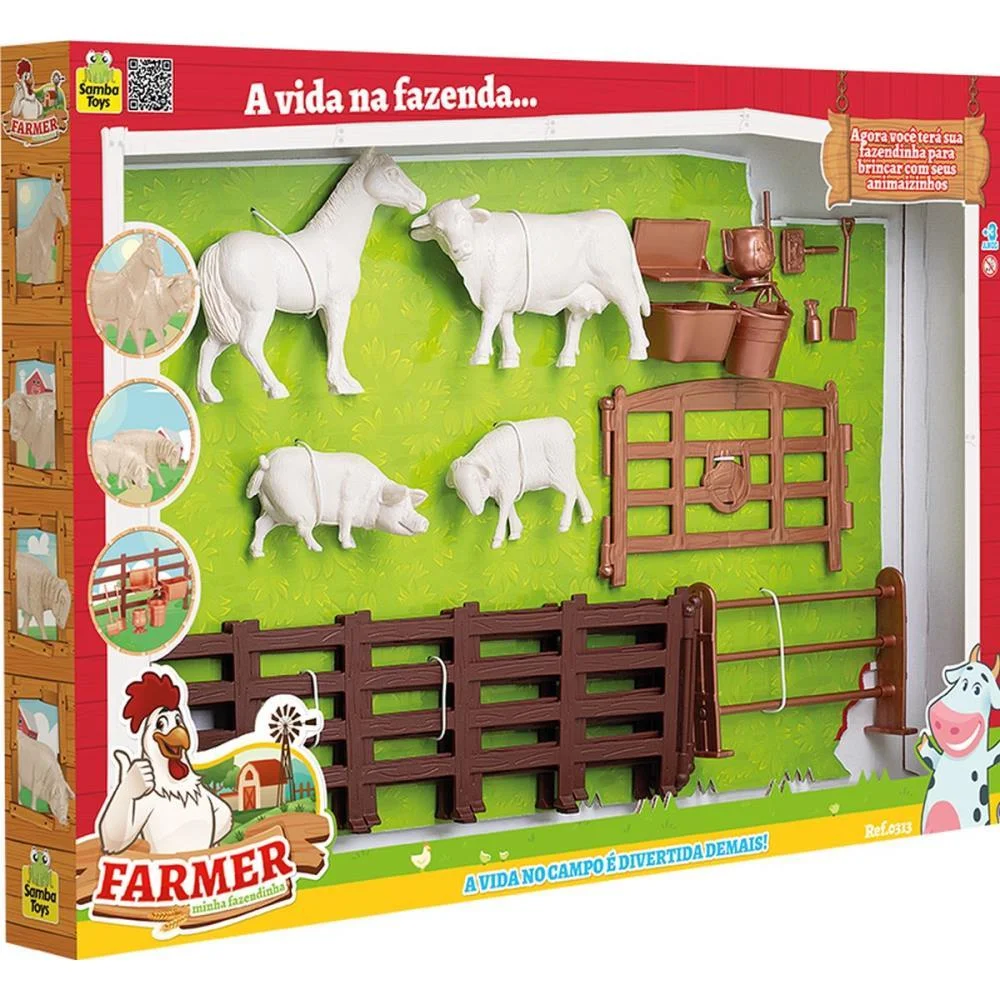 MINIATURA COLECIONAVEL FAZENDINHA C/ACESSORIOS SAMBA TOYS (UNIDADE) - imagem 5