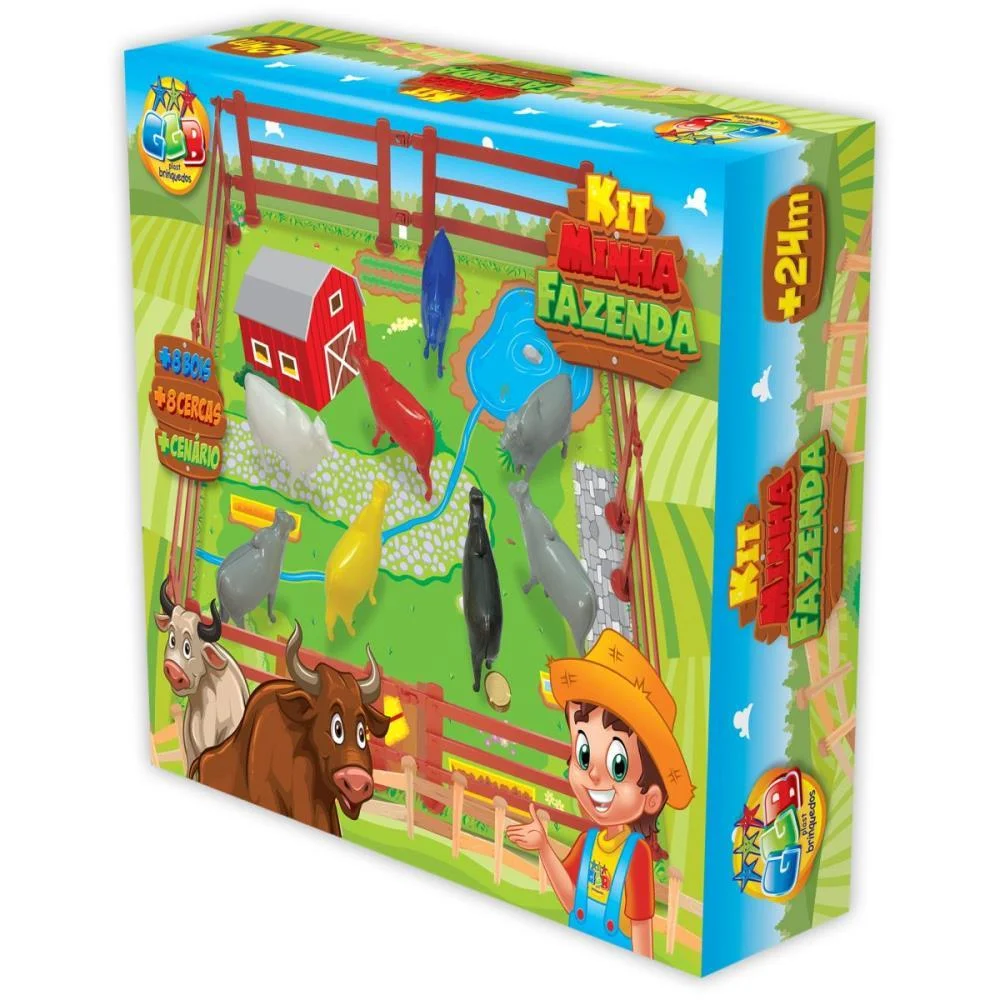 MINIATURA COLECIONAVEL FAZENDINHA 16PCS + CENARIO GGB PLAST (UNIDADE) - imagem 4