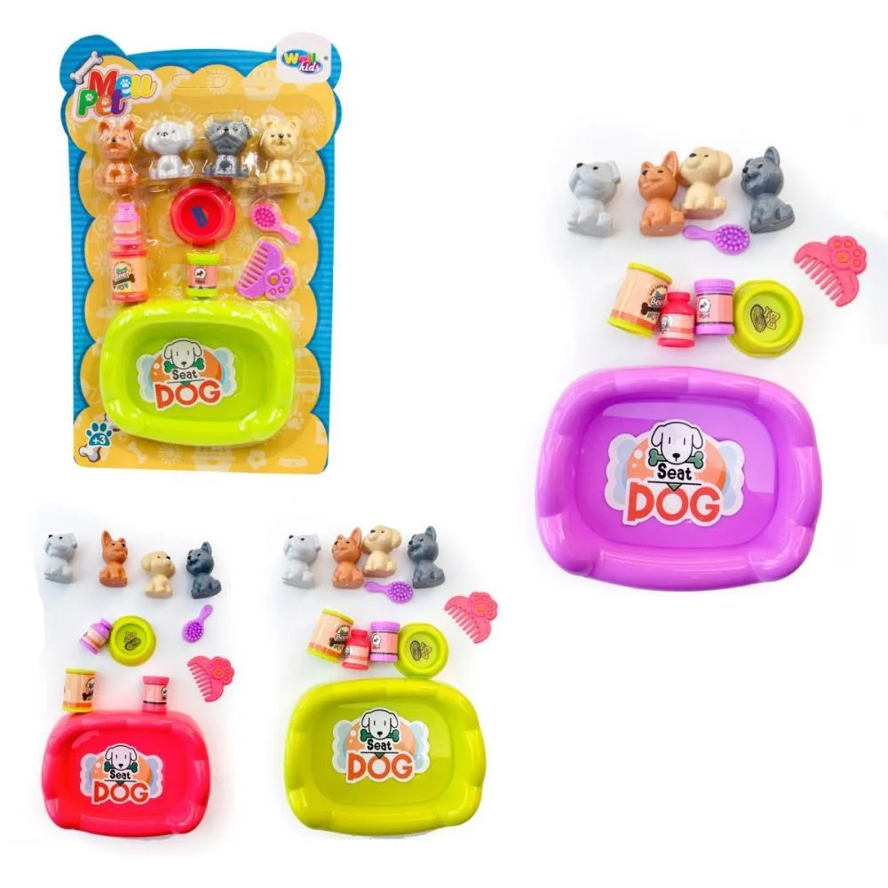 MINIATURA COLECIONAVEL KIT MINI PET CACHORRINHOS (S) WELLMIX (BLISTER) - imagem 3