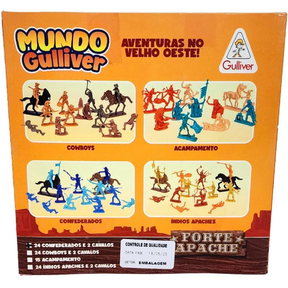 MINIATURA COLECIONAVEL FORTE APACHE INDIOS 24PC 2CAV GULLIVER (UNIDADE) - imagem 3