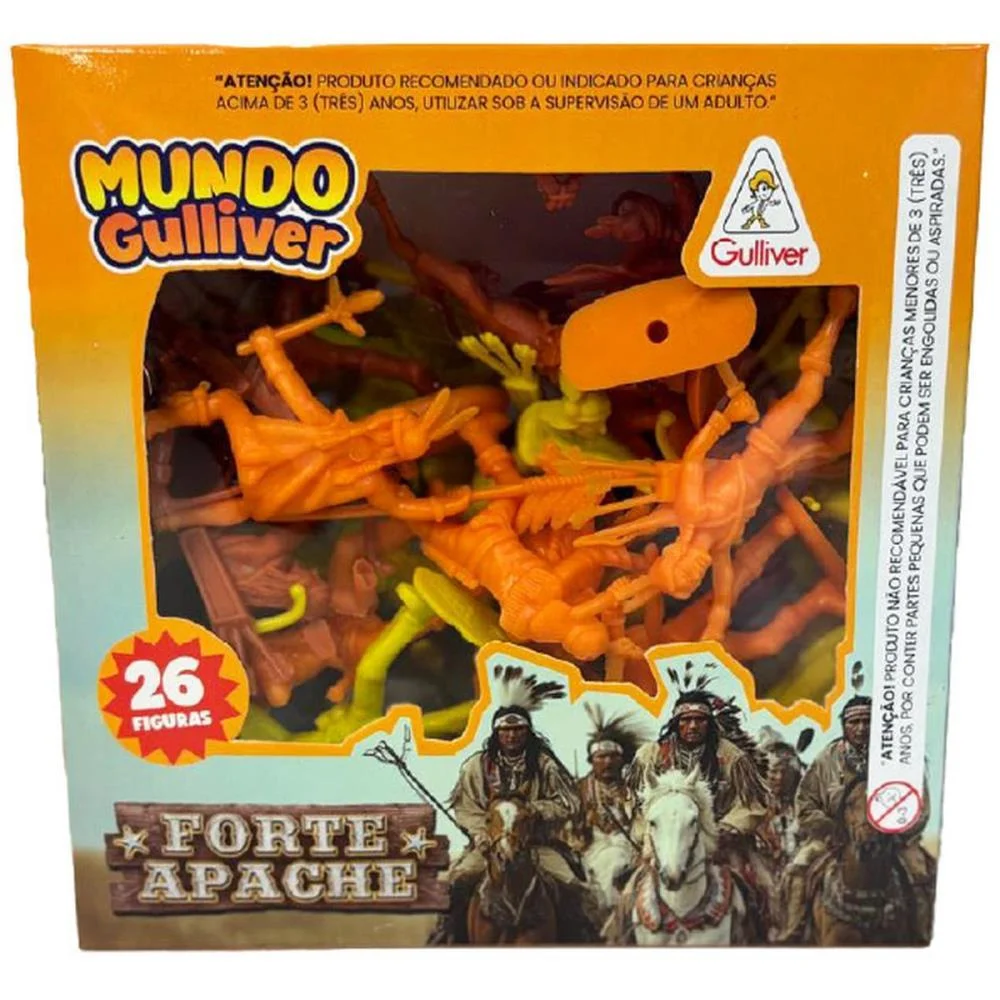 MINIATURA COLECIONAVEL FORTE APACHE INDIOS 24PC 2CAV GULLIVER (UNIDADE) - imagem 4