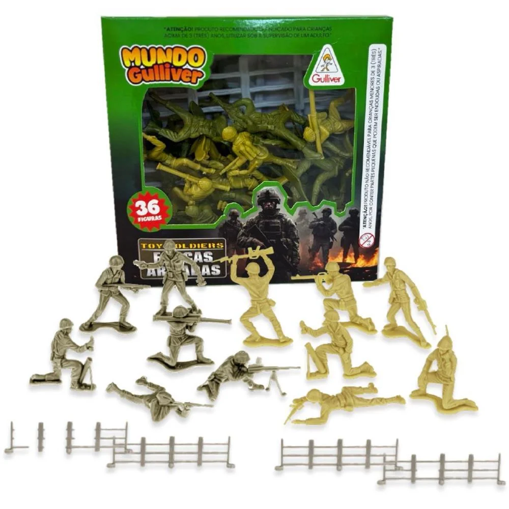 MINIATURA COLECIONAVEL SOLD.AMERICANOS 36FIG.E CERCAS GULLIVER (UNIDADE) - imagem 2