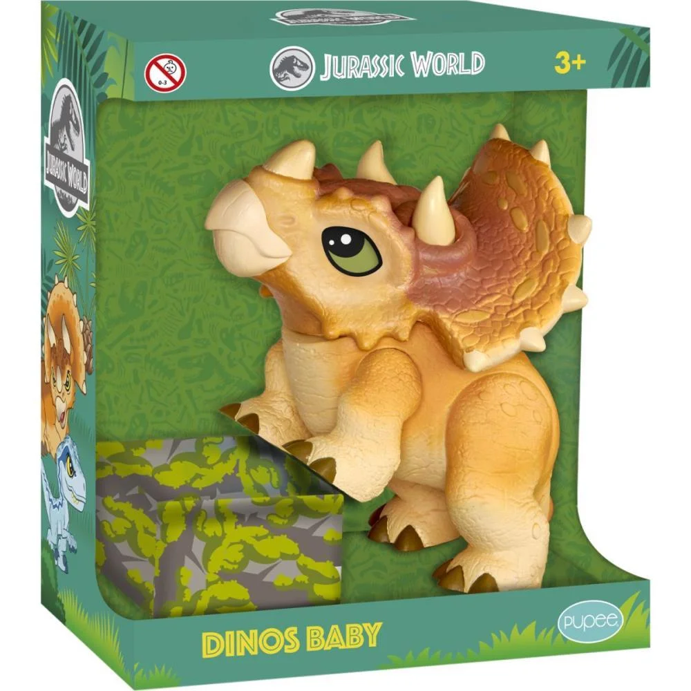 DINOSSAURO JURASSIC WORLD TRICERATOPS 28C PUPEE BRINQUEDOS (UNIDADE) - imagem 4