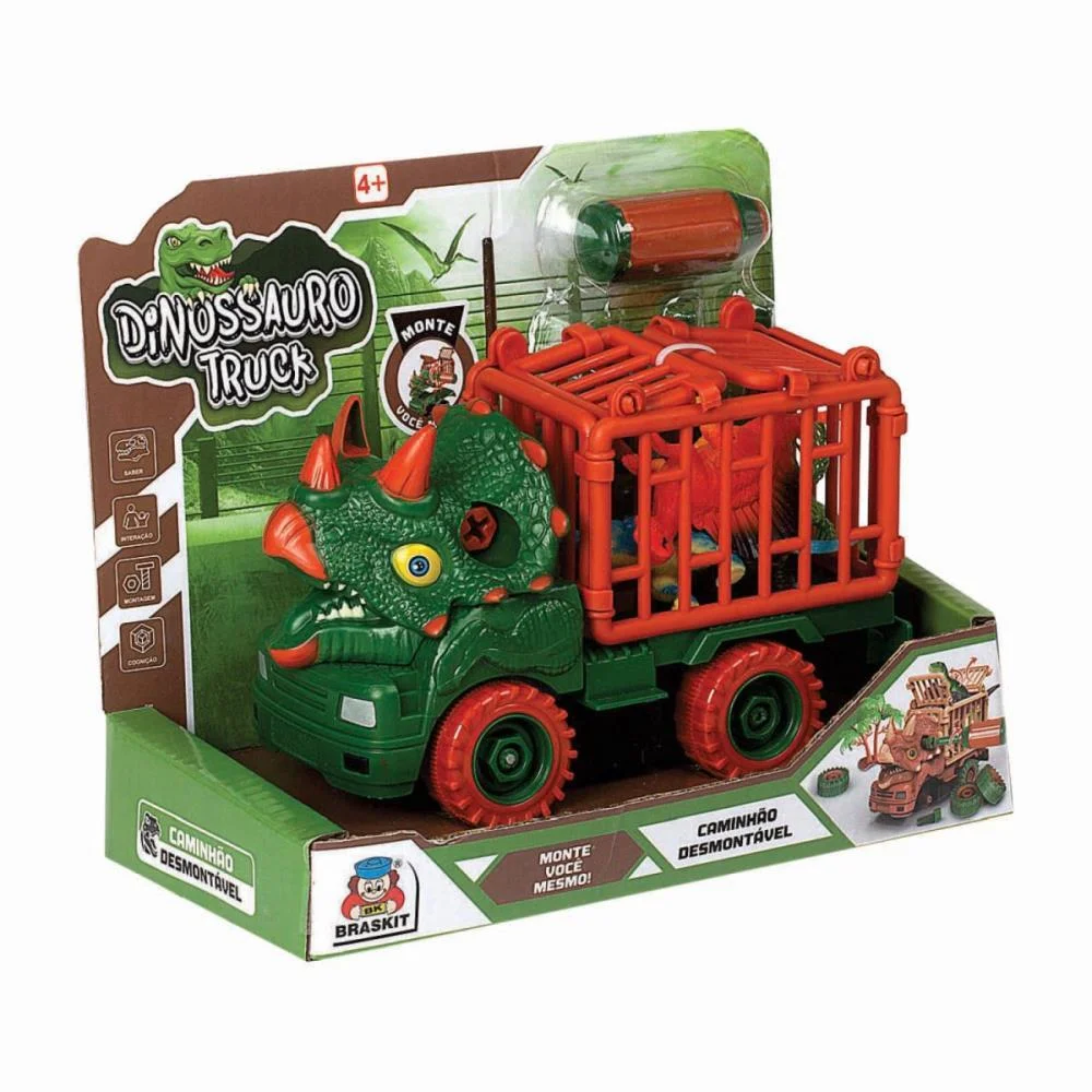 DINOSSAURO TRUCK CAMINHAO DESMONTAVEL (S) BRASKIT (UNIDADE) - imagem 4