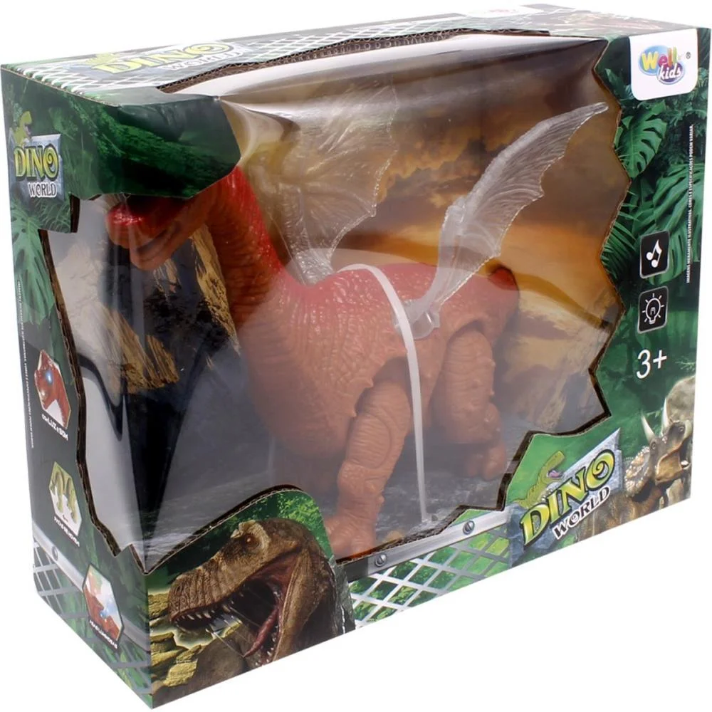DINOSSAURO DINO C/ ASAS A PILHA (S) WELLMIX (UNIDADE) - imagem 4