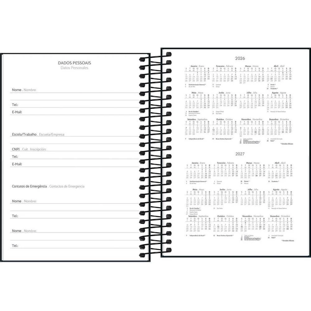 AGENDA 2026 SPICE ESP PRETA 160F 140X200MM TILIBRA (PCT.C/05) - imagem 5