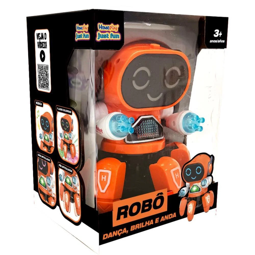 ROBO DANCARINO C/LUZ/SOM 17CM HOMEPLAY (UNIDADE) - imagem 6