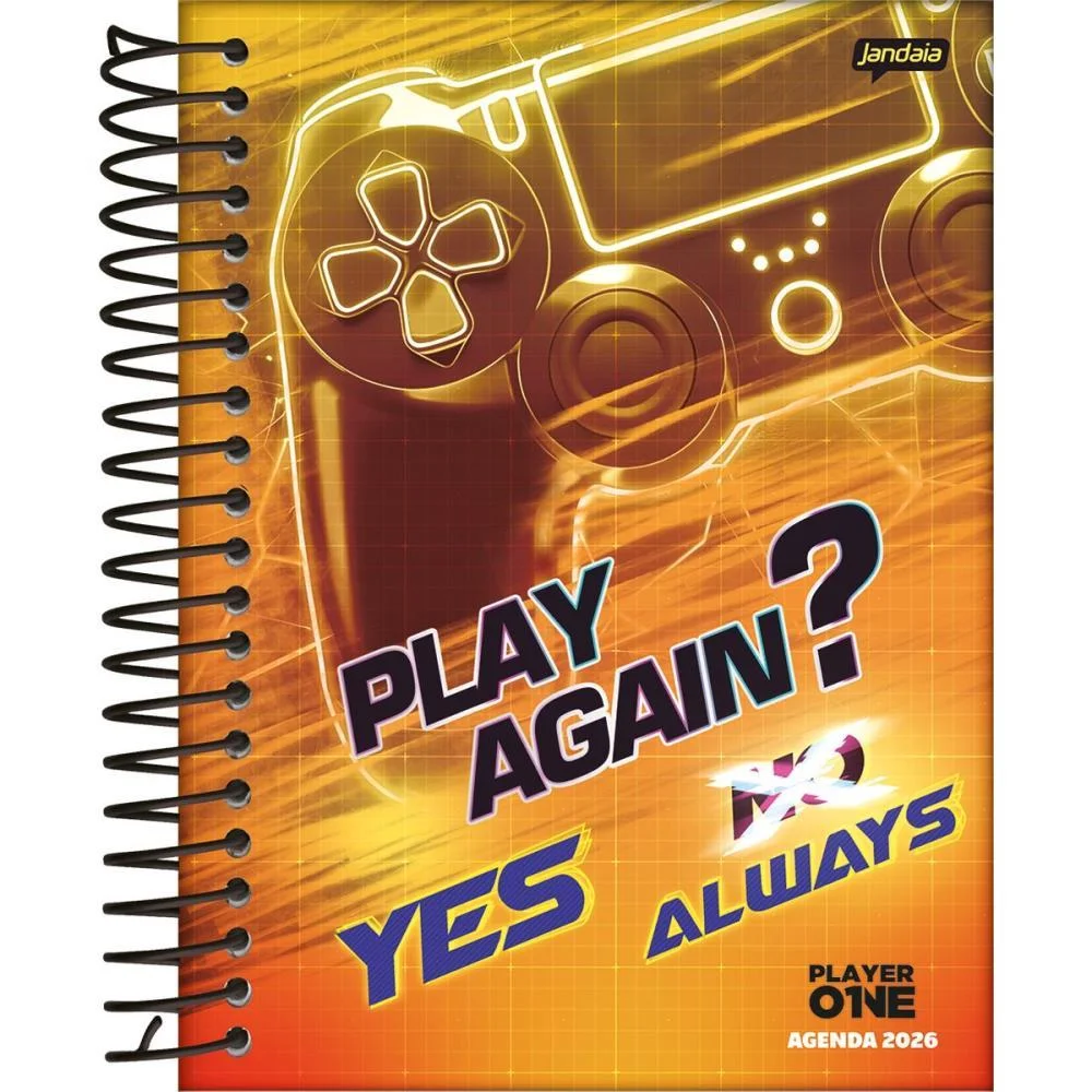 AGENDA 2026 PLAYER 1 ESP 176FS 133X178MM JANDAIA (PCT.C/04) - imagem 6