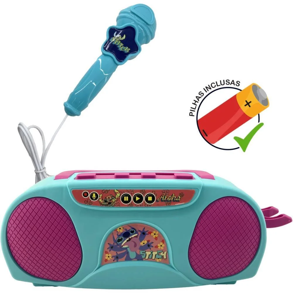 BRINQUEDO DIVERSO STITCH BOOM BOX KARAOKE INFAN. CANDIDE (UNIDADE) - imagem 3