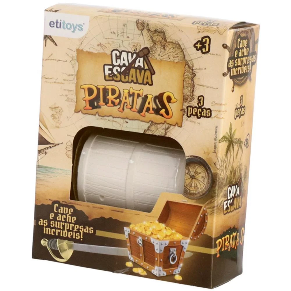 BRINQUEDO DIVERSO CAVA ESCAVA PIRATAS ETITOYS (DP.C/12) - imagem 4