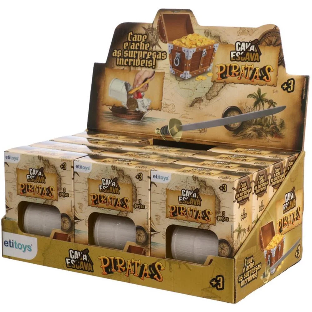 BRINQUEDO DIVERSO CAVA ESCAVA PIRATAS ETITOYS (DP.C/12) - imagem 5