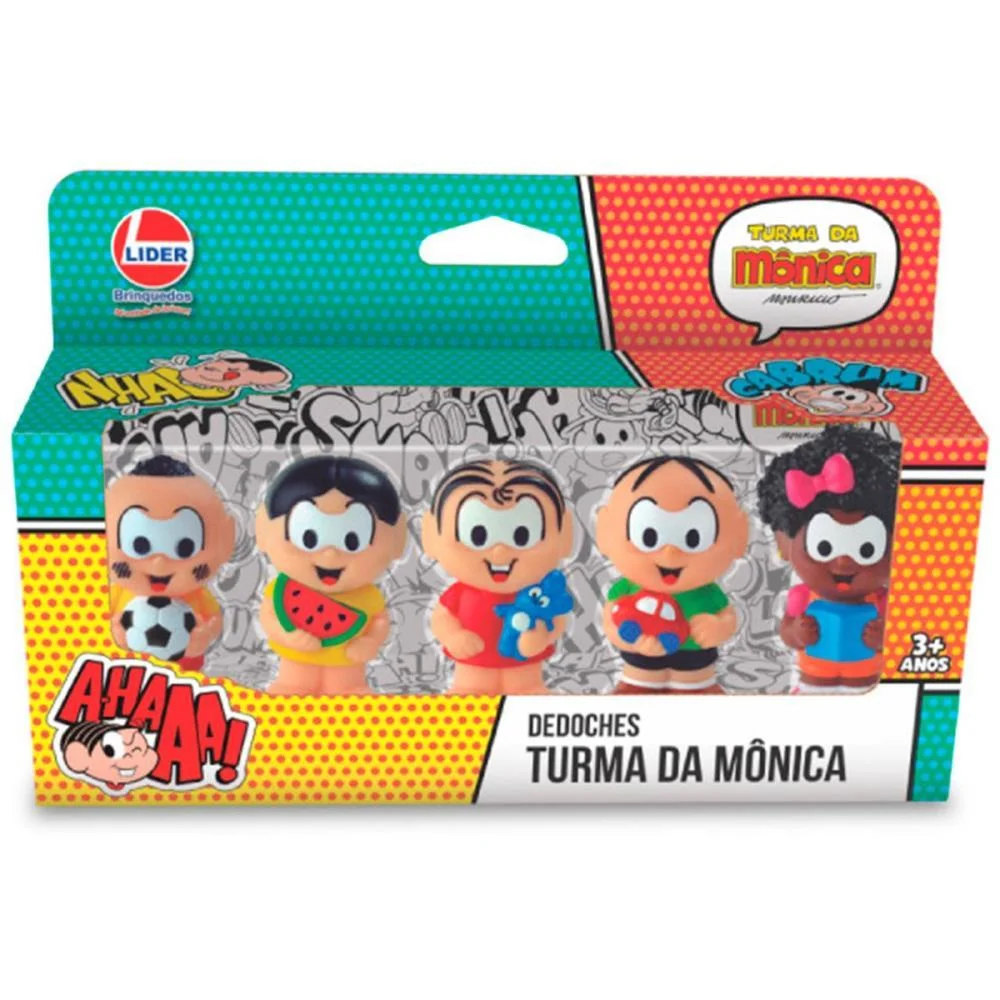 BRINQUEDO DIVERSO DEDOCHES TURMA DA MONICA 2025 LIDER (DP.C/05) - imagem 3