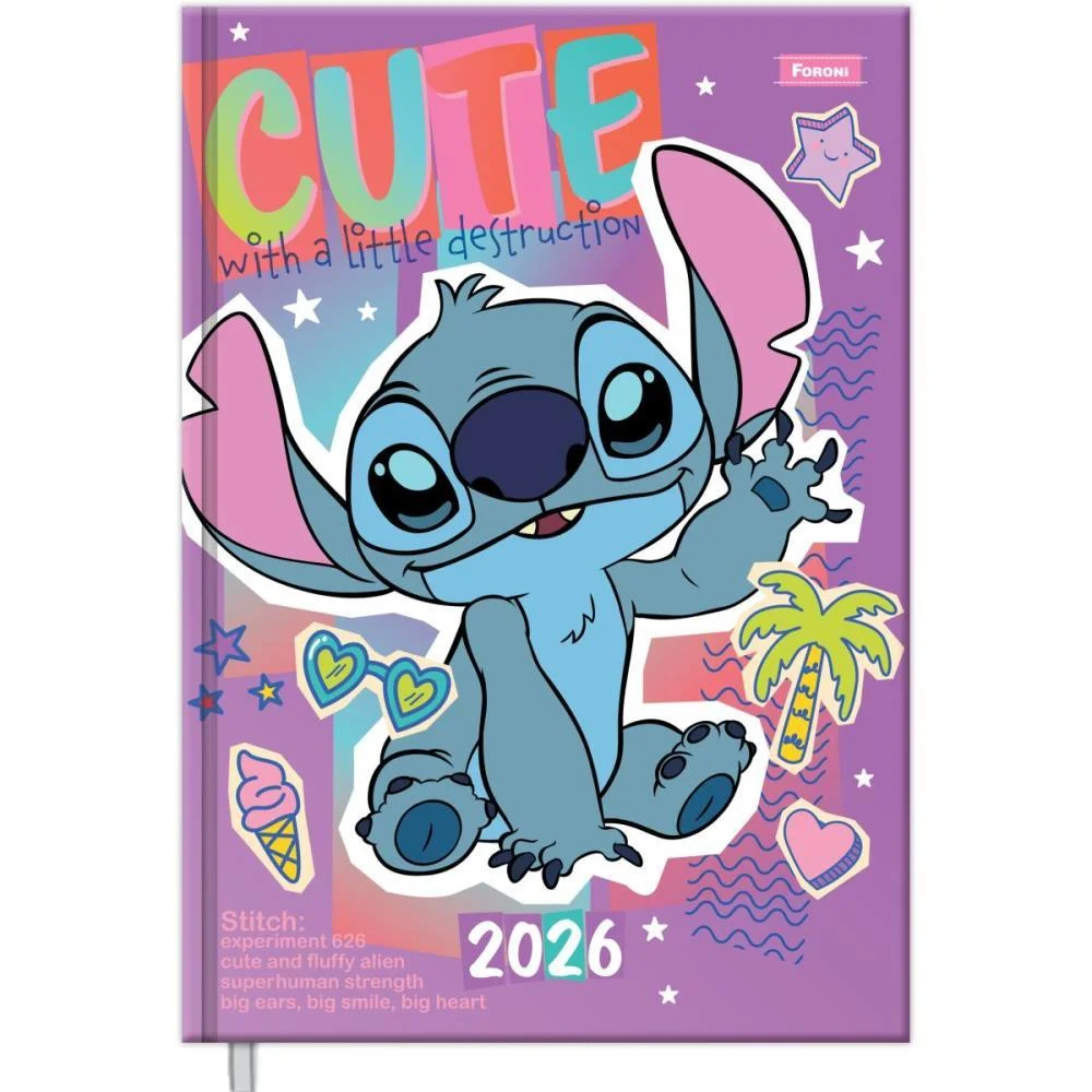 AGENDA 2026 STITCH 176F. 135X192MM FORONI (PCT.C/04) - imagem 5