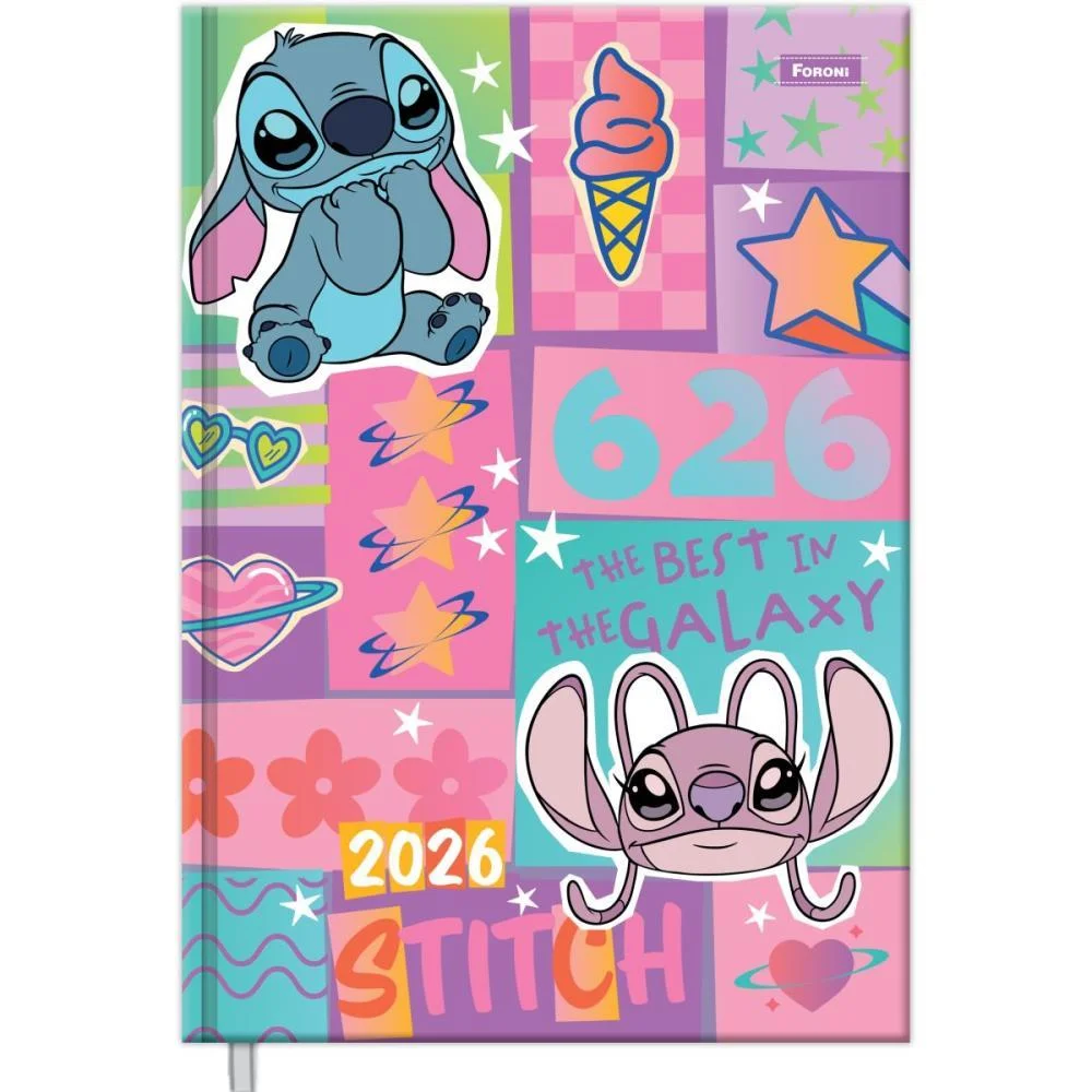 AGENDA 2026 STITCH 176F. 135X192MM FORONI (PCT.C/04) - imagem 6