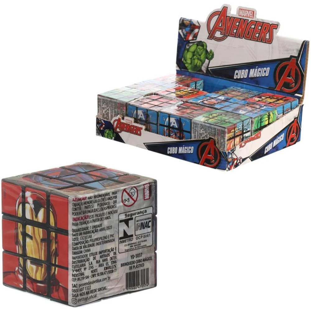 CUBO MAGICO AVENGERS 5X5 ETITOYS (DP.C/12) - imagem 4
