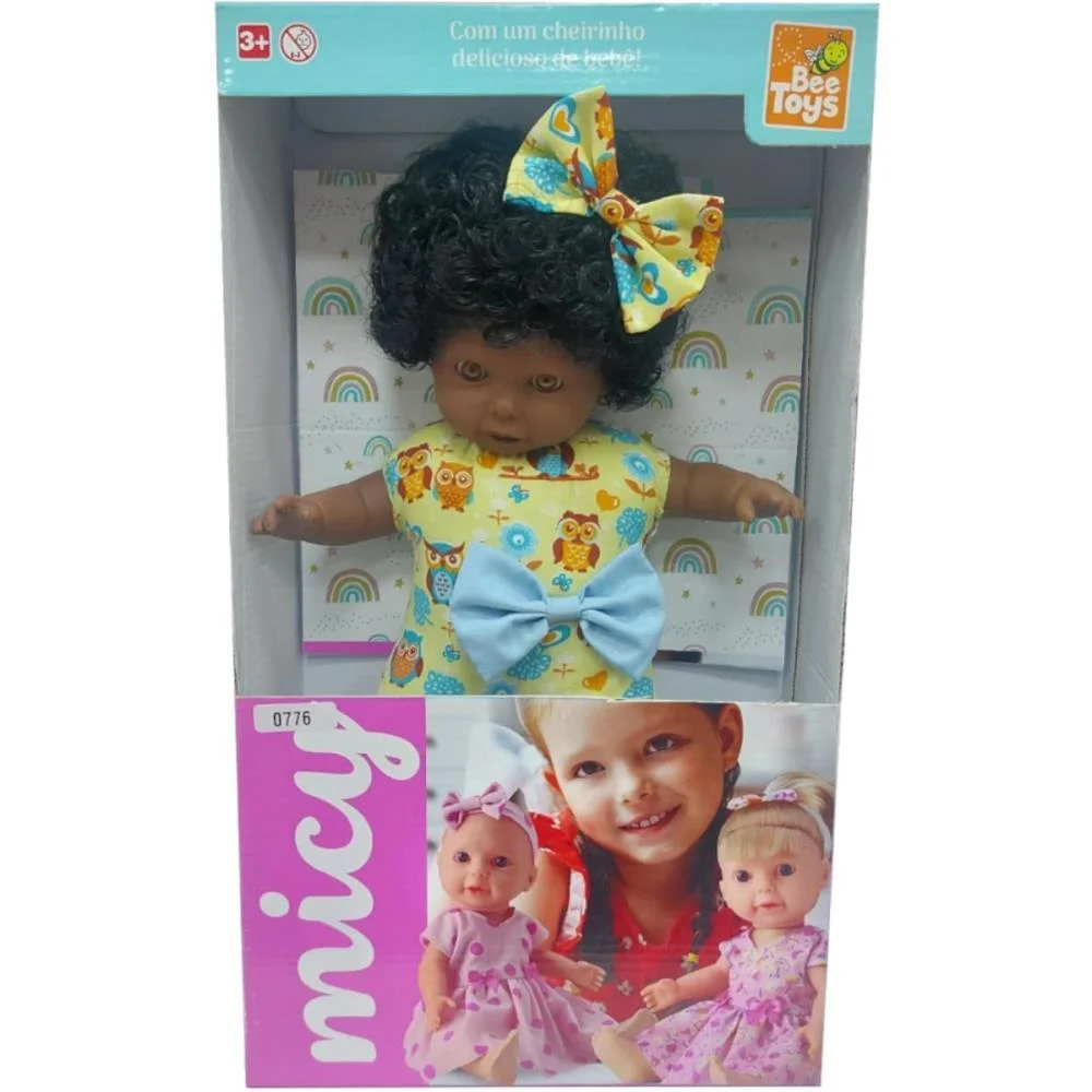 BONECA MICY NEGRA (S) BEE TOYS (UNIDADE) - imagem 3