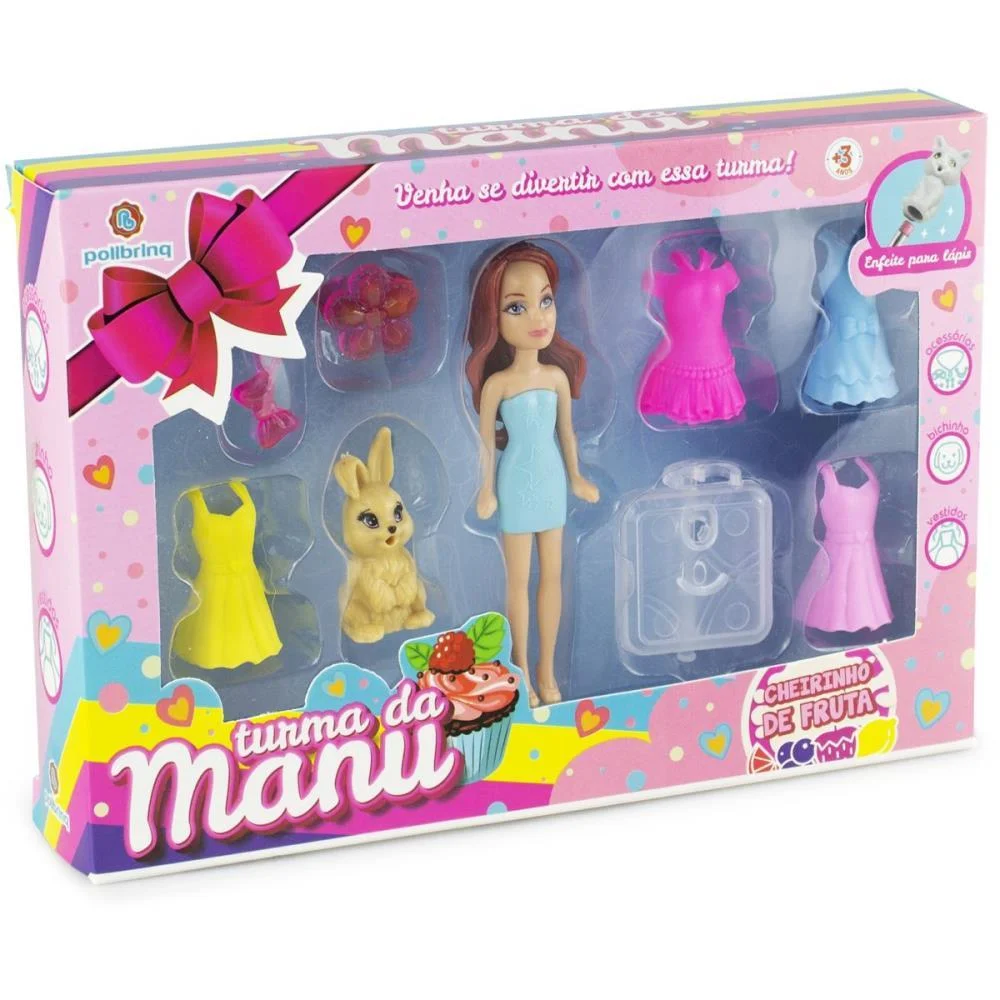 BONECA TURMA DA MANU C/ACESSORIOS (S) POLIBRINQ (UNIDADE) - imagem 5