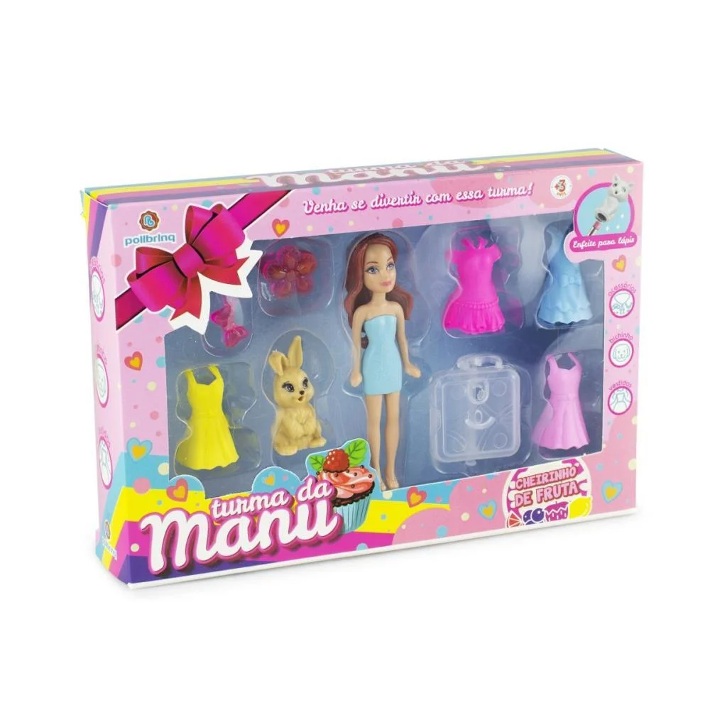 BONECA TURMA DA MANU C/ACESSORIOS (S) POLIBRINQ (UNIDADE) - imagem 6