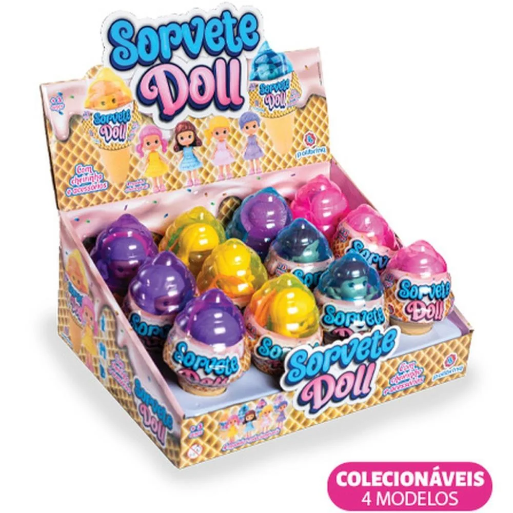 BONECA SORVETE DOLL 9CM C/CHEIRINHO ( POLIBRINQ (DP.C/12) - imagem 2