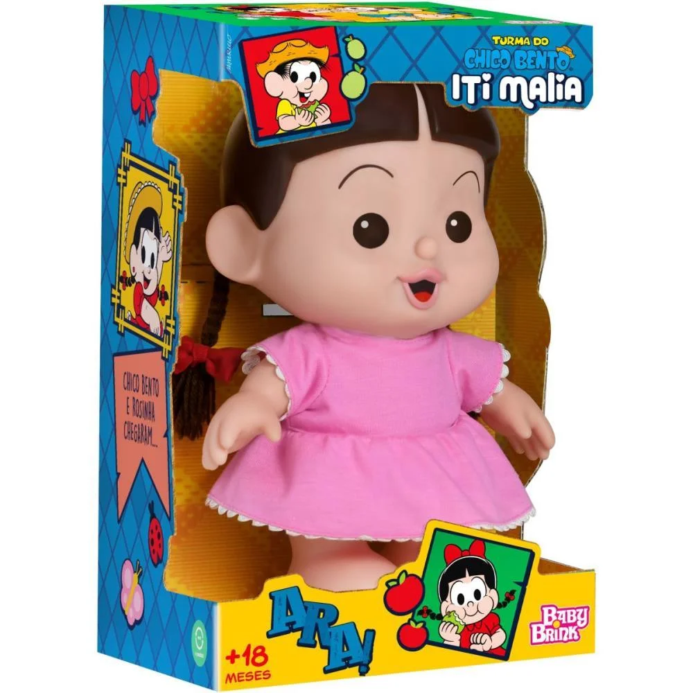 BONECA T.MONICA ROSINHA 26CM BABY BRINK (UNIDADE) - imagem 4