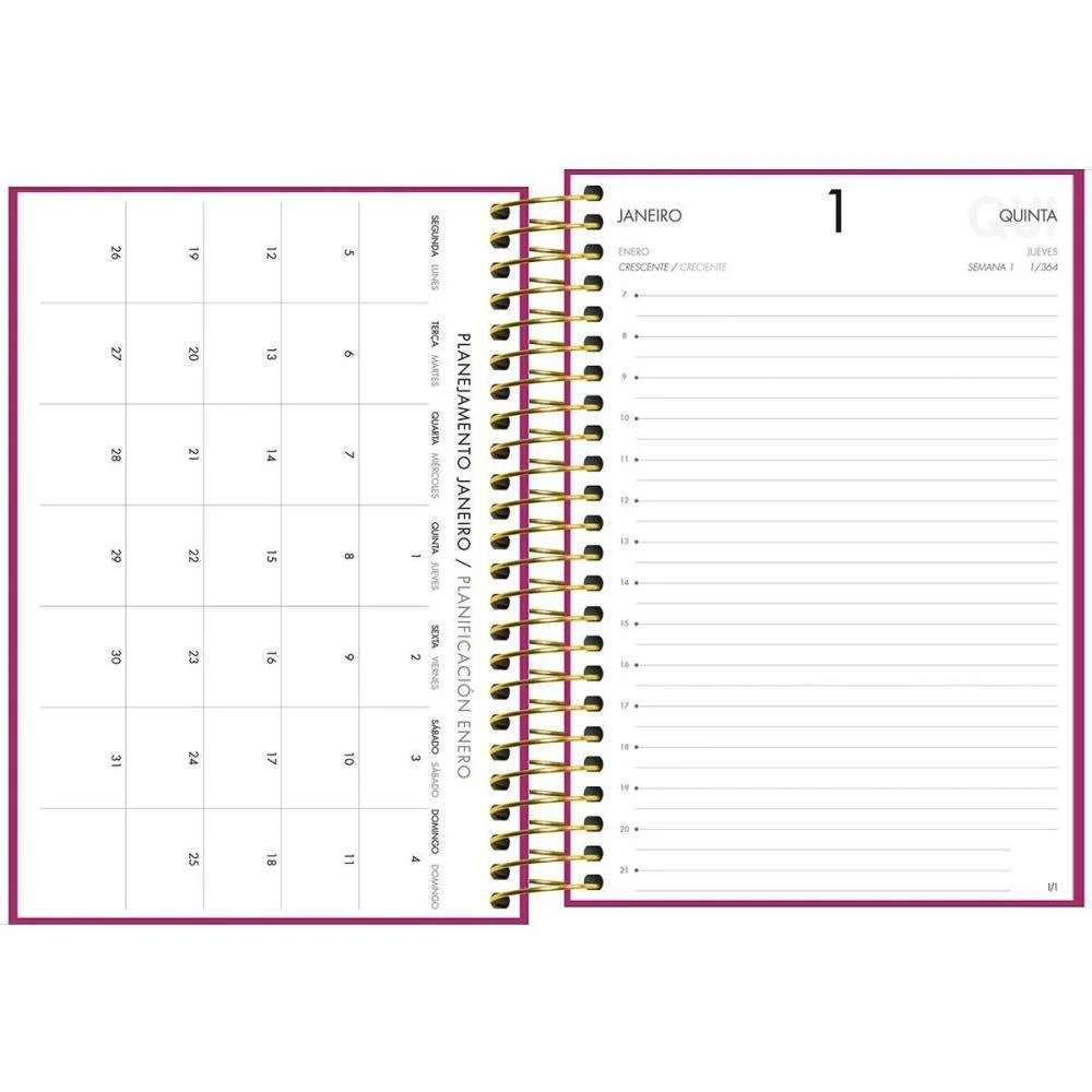 AGENDA 2026 NAPOLI ROSA ESP 176F 129X187MM TILIBRA (PCT.C/05) - imagem 4