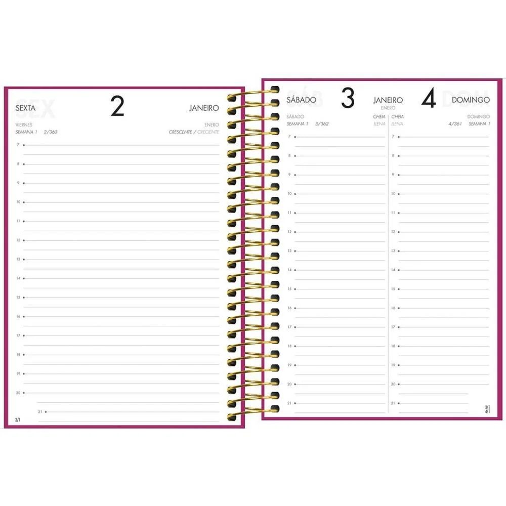 AGENDA 2026 NAPOLI ROSA ESP 176F 129X187MM TILIBRA (PCT.C/05) - imagem 5