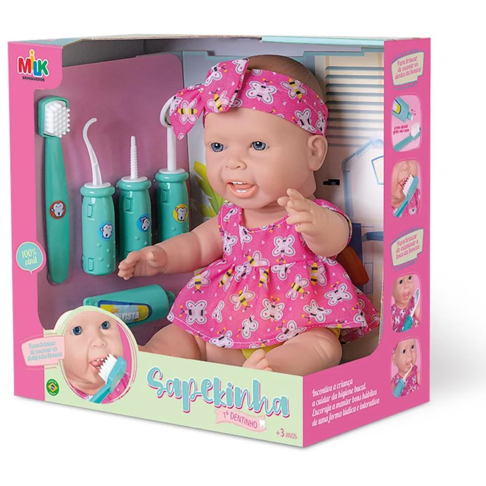 BONECA SAPEKINHA 1° DENTINHO 32CM MILK (UNIDADE) - imagem 5