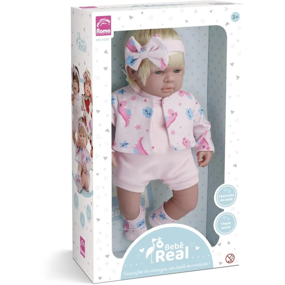 BONECA BEBE REAL COM CABELO (S) ROMA (UNIDADE) - imagem 5