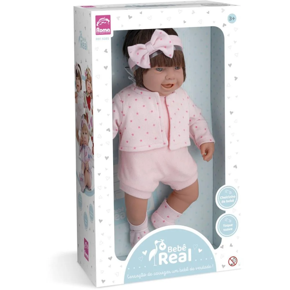 BONECA BEBE REAL COM CABELO (S) ROMA (UNIDADE) - imagem 8
